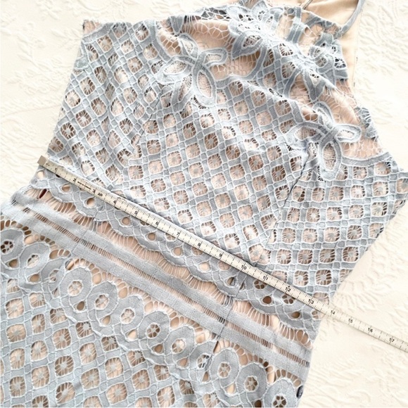 NWOT Lulus Steal a Kiss Light Blue Lace Dress Small - Picture 7 of 9